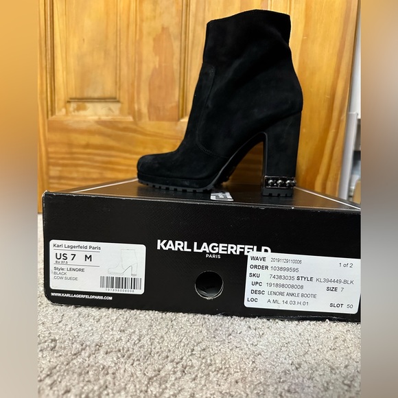 Karl Lagerfeld Lenore Bootie size 7 WORN ONCE GREAT CONDITION - Picture 7 of 7